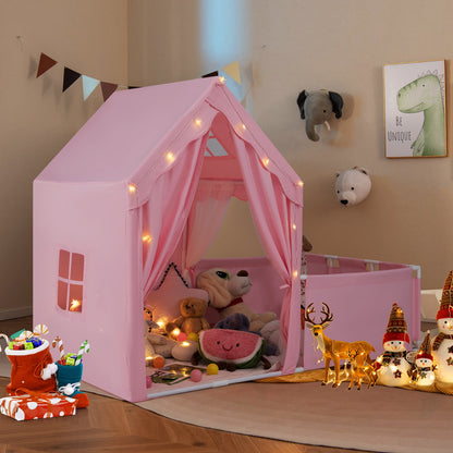 Kids Play Tent with Playpen 2-in-1 Toddler Playhouse with Yard