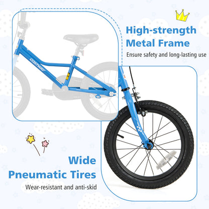16 Inch Kids Bike Navy with Helmet Protective Set
