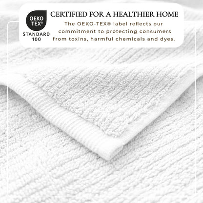 Turkish Cotton Ribbed 6-Piece Bath Towel Set - Georgiana Collection