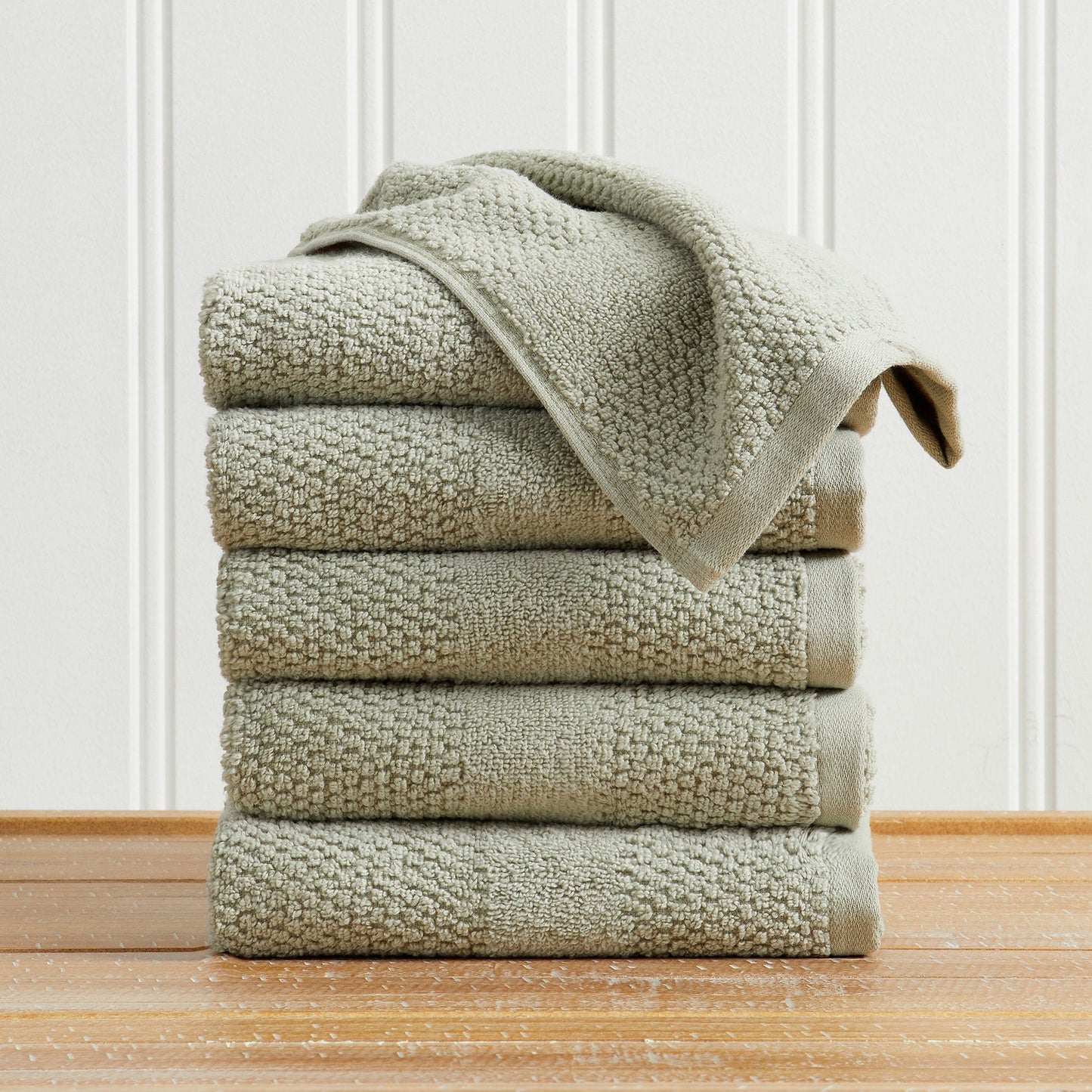 100% Cotton Woven Texture Bath Towel Set - Marbella Collection