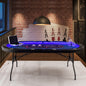 Foldable 10-Player Poker Table with LED Lights and USB Ports Ideal for Texas Casino