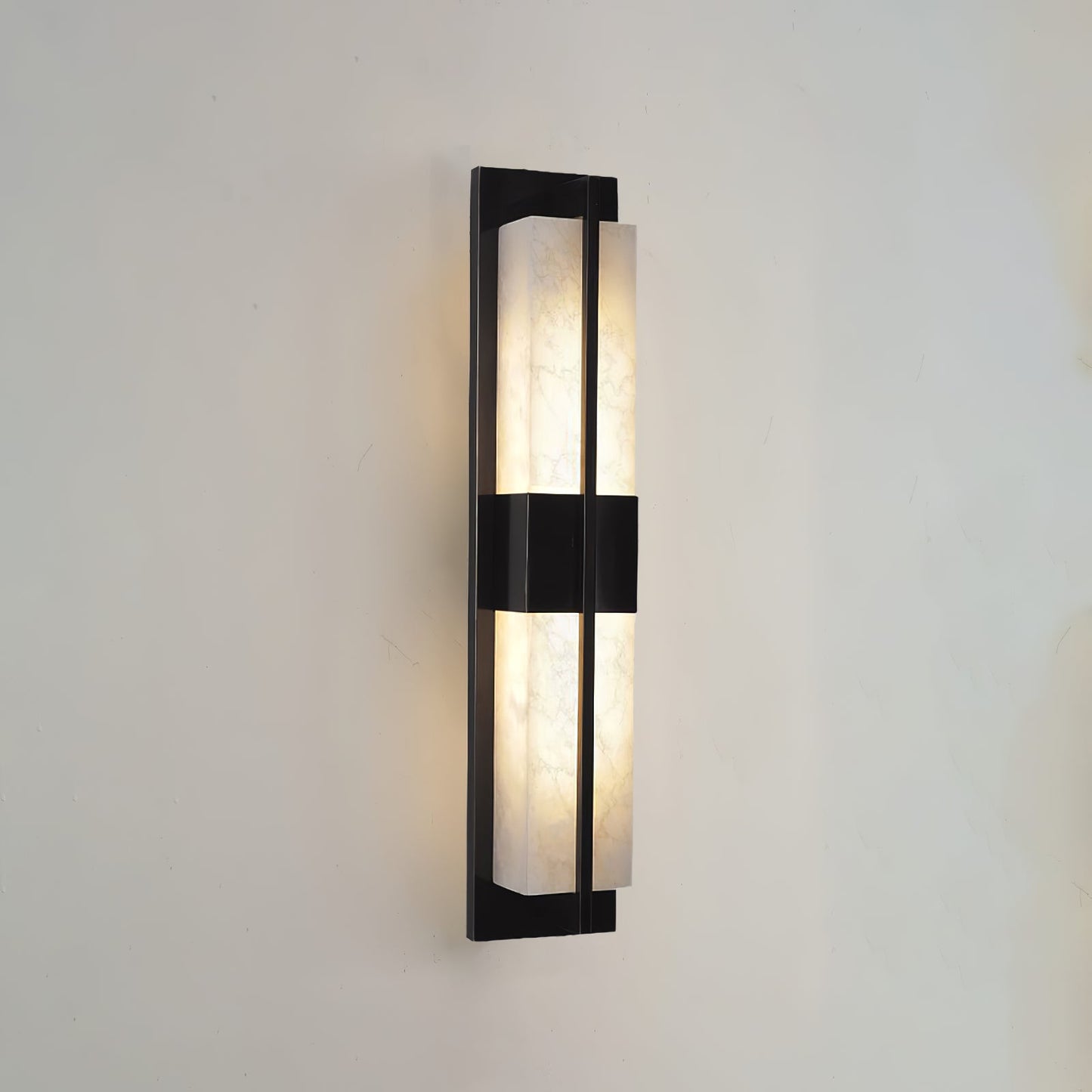 Vertical Alabaster Stone Wall Sconce