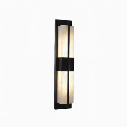 Vertical Alabaster Stone Wall Sconce