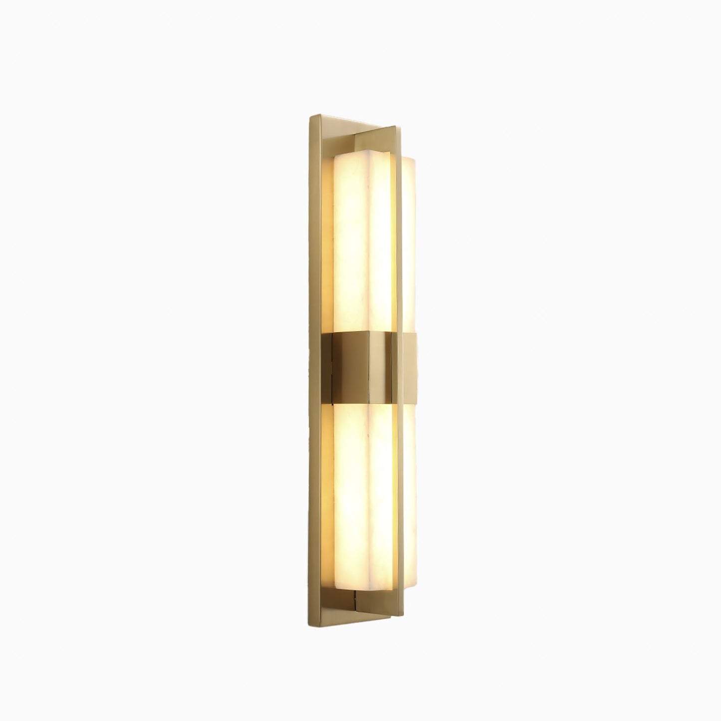 Vertical Alabaster Stone Wall Sconce
