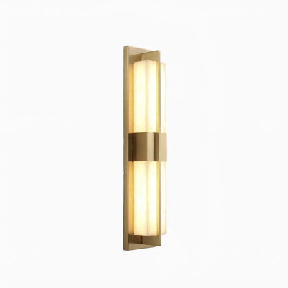 Vertical Alabaster Stone Wall Sconce