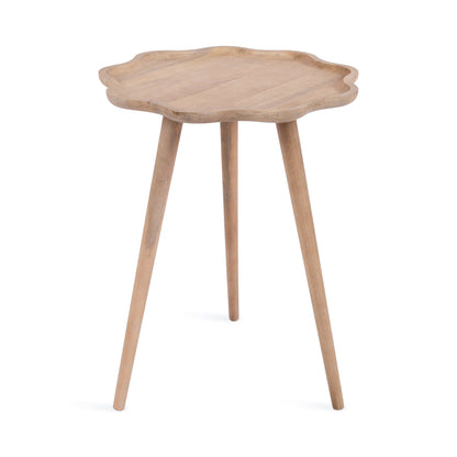 Alezar Scallop Wood Side Table