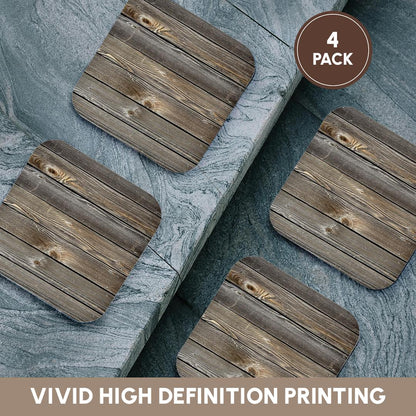 3dRose Florene - Textures III - Print of Old Weathered Wood - Coasters (cst_212647)