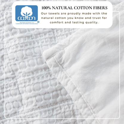 100% Cotton Honeycomb Waffle Garment Washed Quilt Set - Genevieve Collection