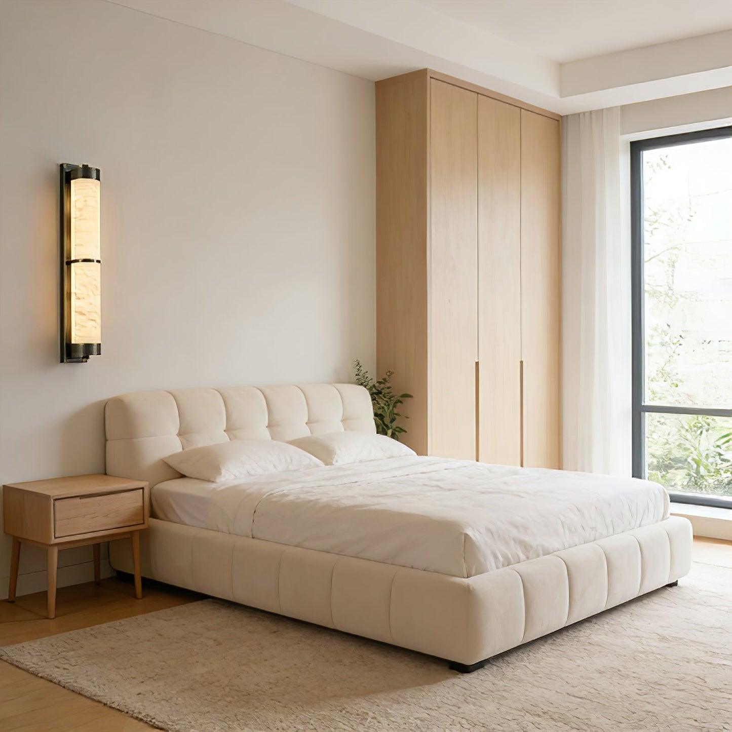 VUUE Cylindra Alabaster Brass Wall Light