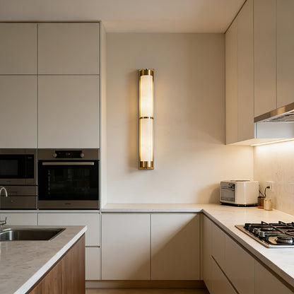 VUUE Cylindra Alabaster Brass Wall Light