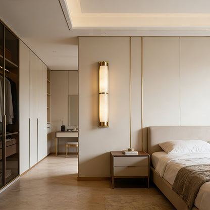 VUUE Cylindra Alabaster Brass Wall Light