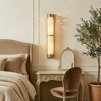 VUUE Cylindra Alabaster Brass Wall Light