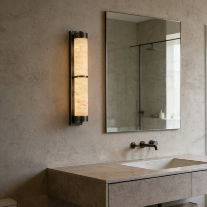 VUUE Cylindra Alabaster Brass Wall Light