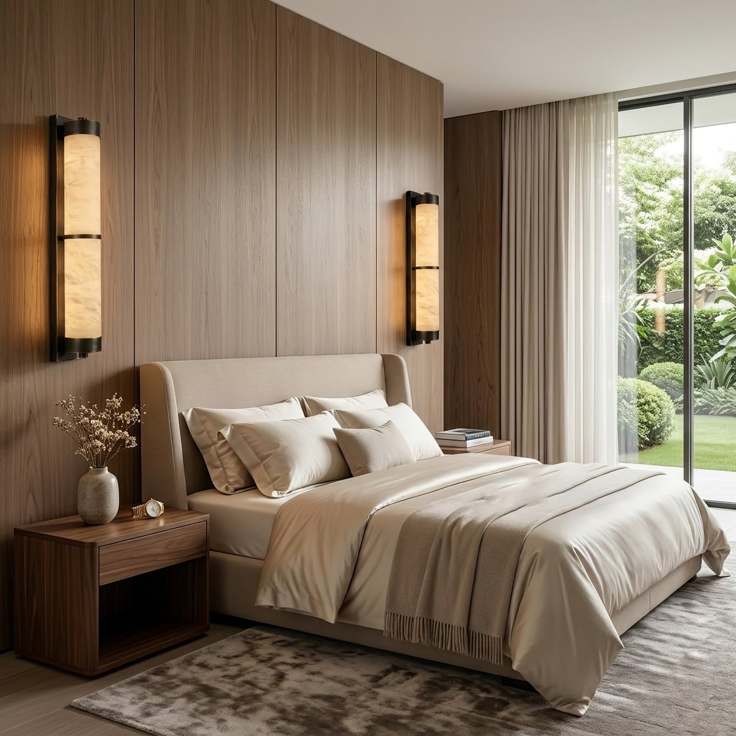 VUUE Cylindra Alabaster Brass Wall Light