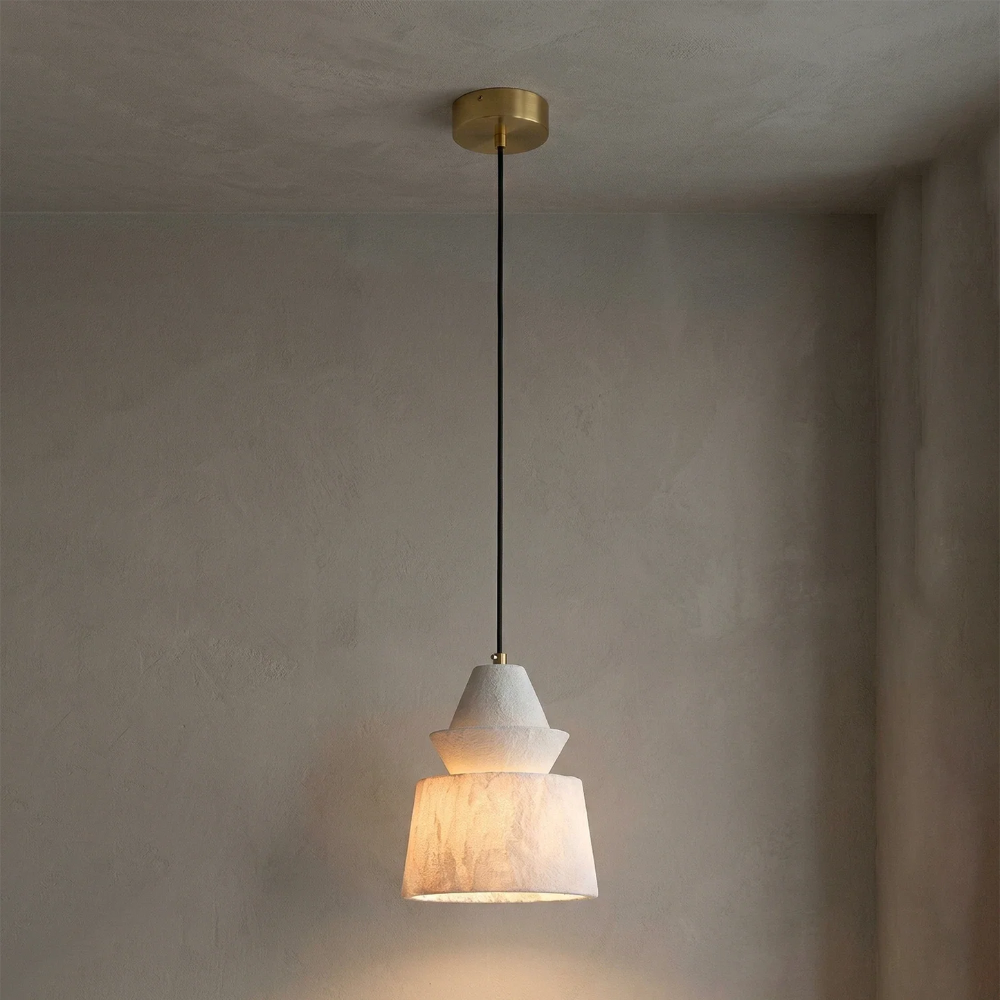 White Alabaster Pendant Light