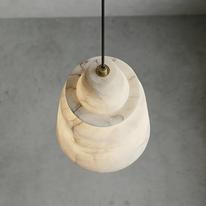 White Alabaster Pendant Light