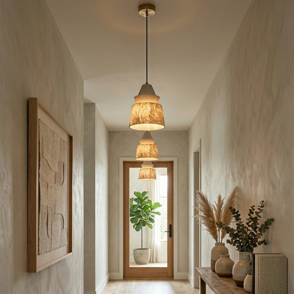 White Alabaster Pendant Light