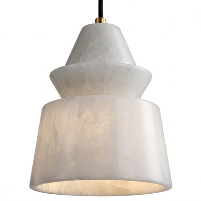 White Alabaster Pendant Light