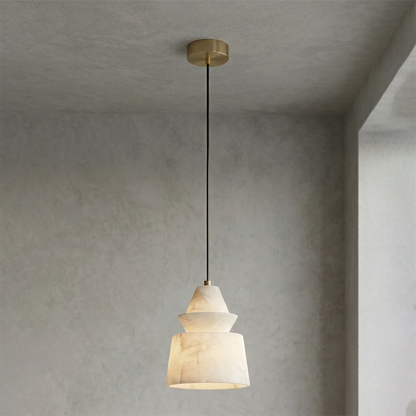 White Alabaster Pendant Light