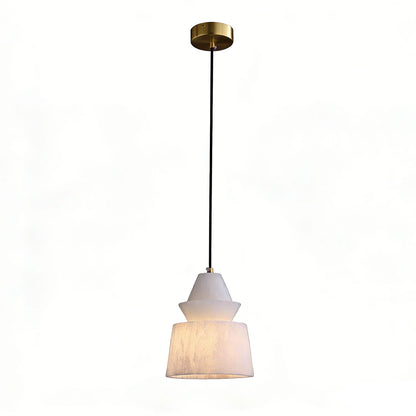 White Alabaster Pendant Light