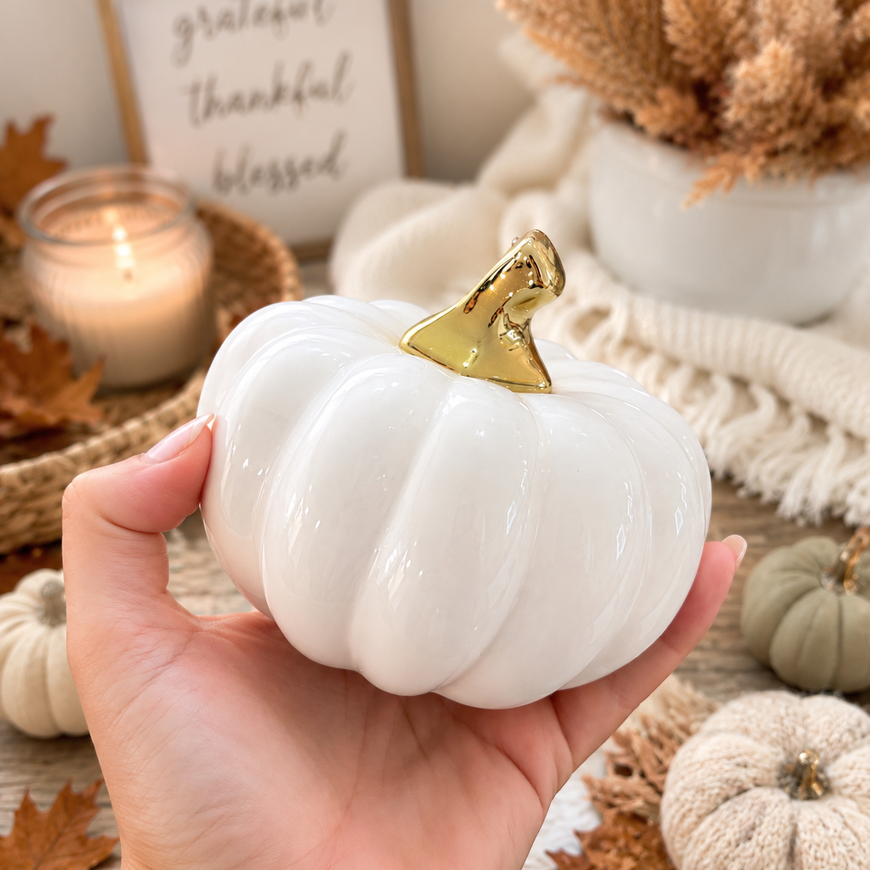 White Luxe Pumpkin