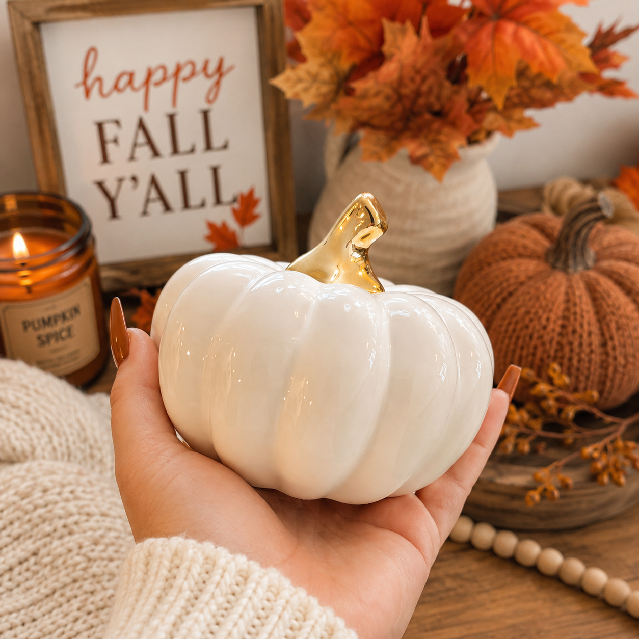 White Luxe Pumpkin