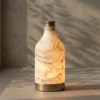 Wine Bottle Alabaster Table Lamp