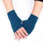 Winter Warm Thickening Wool Gloves Knitted Flip Fingerless Exposed Finger Thick Gloves Mittens Soft Cold Weather Women Gloves