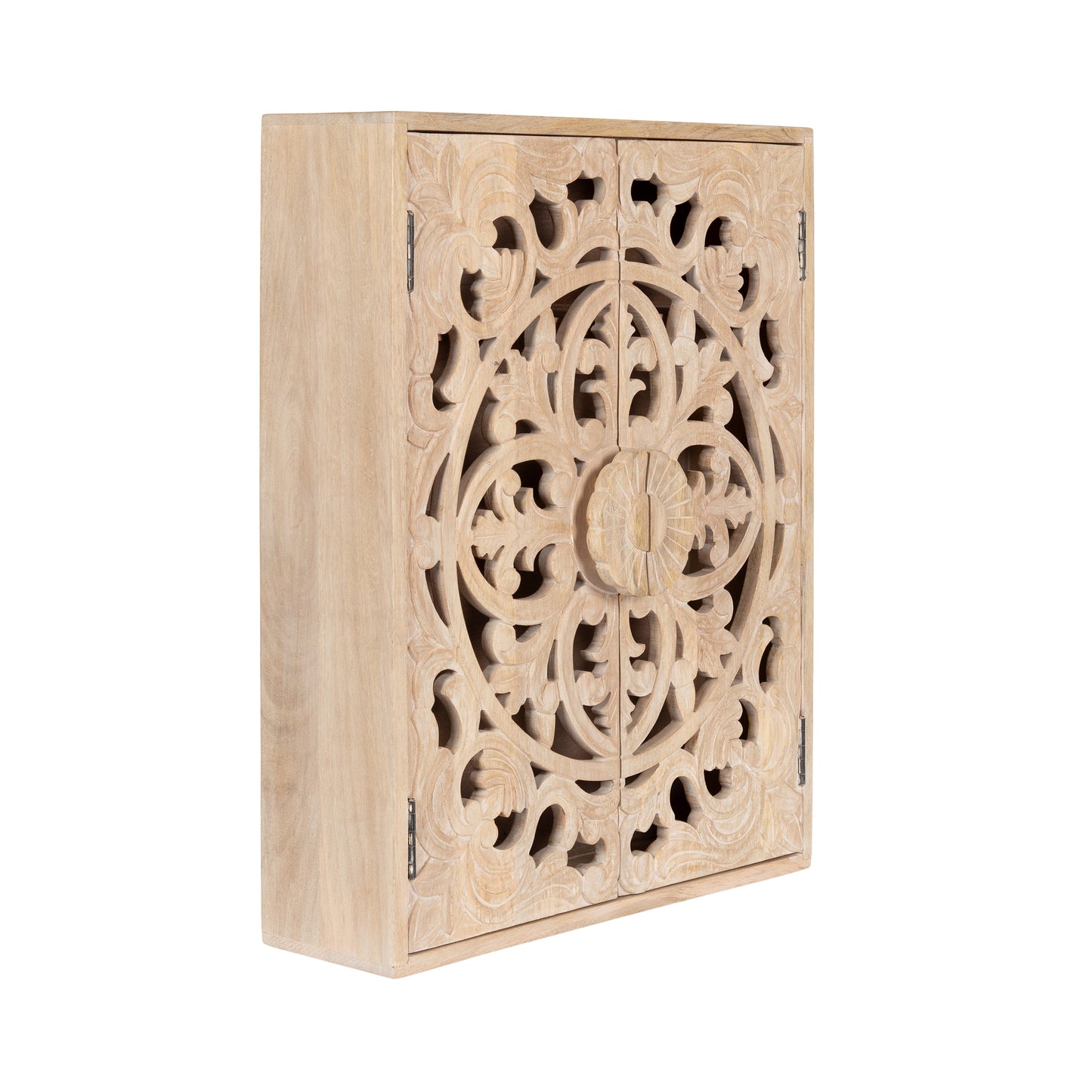Saanvi Carved Wood Wall Cabinet
