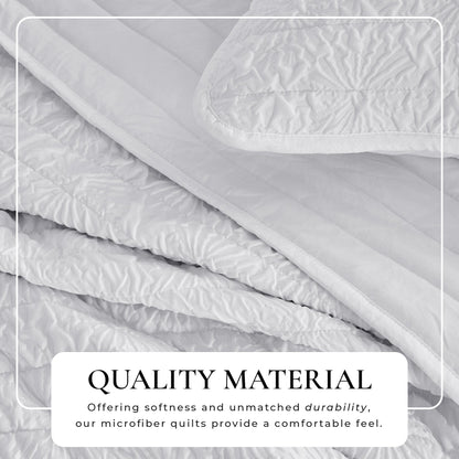 Floral Embossed Quilt Set - Floral Microsculpt Collection