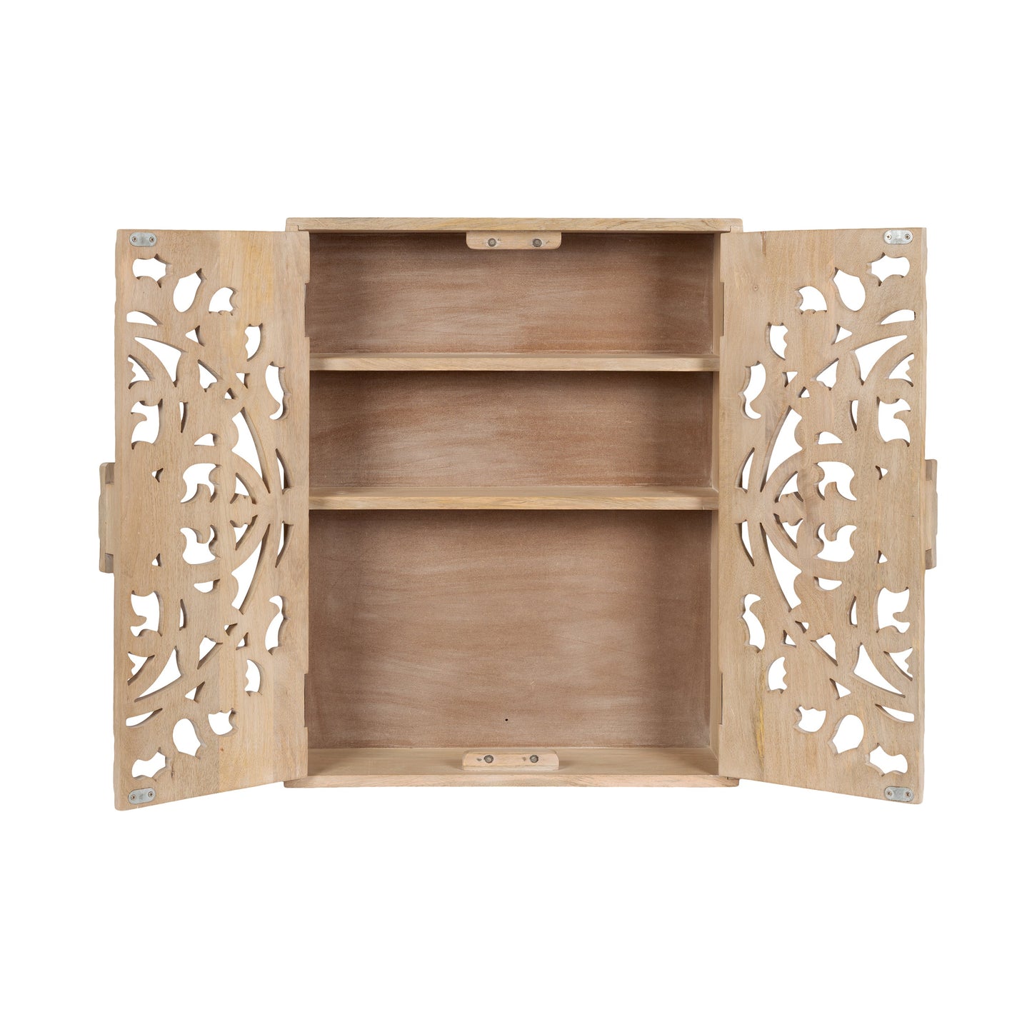 Saanvi Carved Wood Wall Cabinet