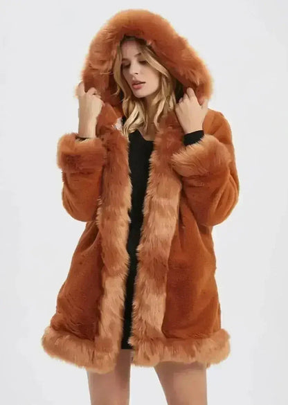 Faux Fur Collar Jacket - Cozy Winter Coat | Femstylo