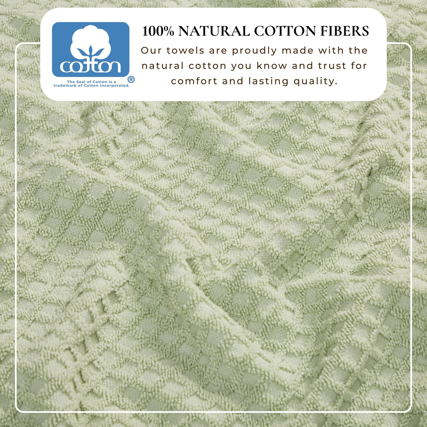 Cotton Diamond Waffle Weave Bath Towel Set - Grayson Collection