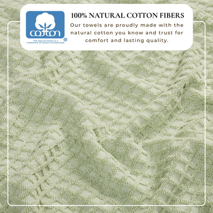 Cotton Diamond Waffle Weave Bath Towel Set - Grayson Collection