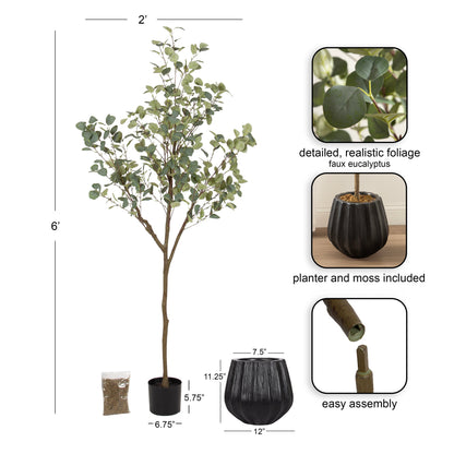 Eudora Faux Eucalyptus Tree