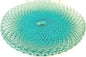 Blue Glass Diamond Plate Candle Dish