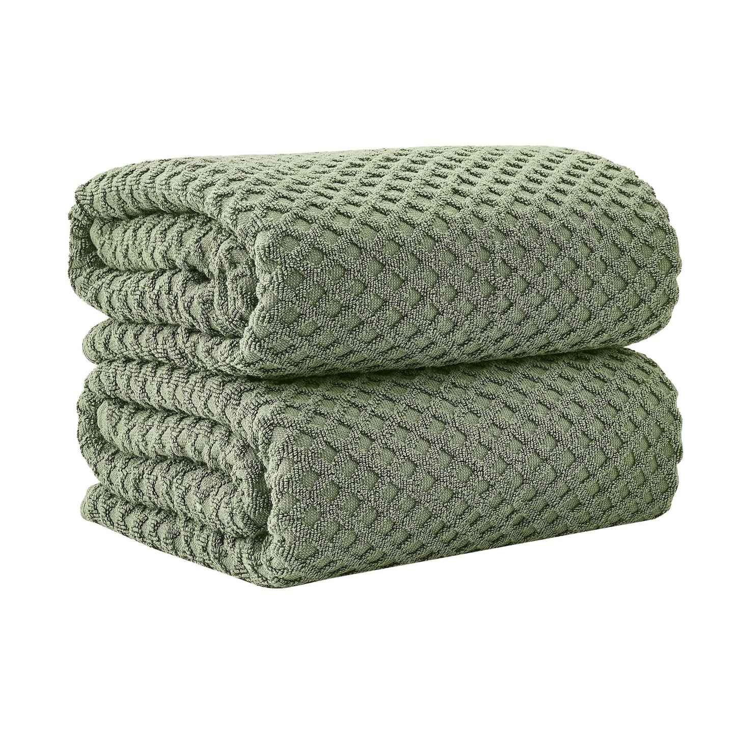 Cotton Diamond Waffle Weave Bath Towel Set - Grayson Collection